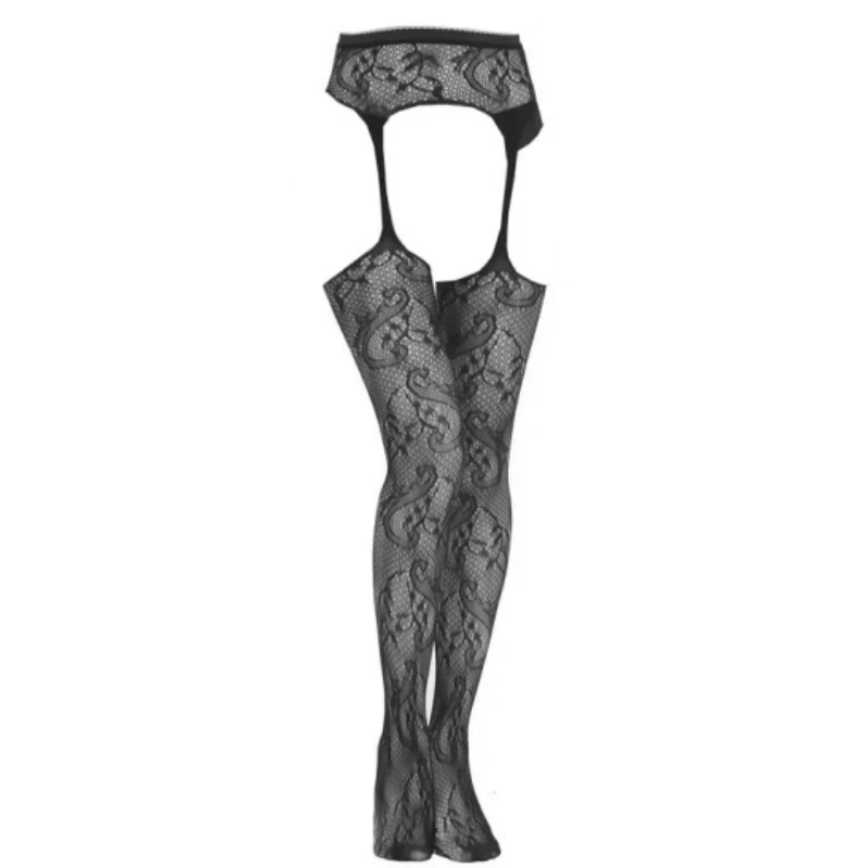 Sexy Open Crotch Mesh Women Tights Crotchless Pantyhose Hollow Out Silk Fishnet Stockings High Waist Panty women tights