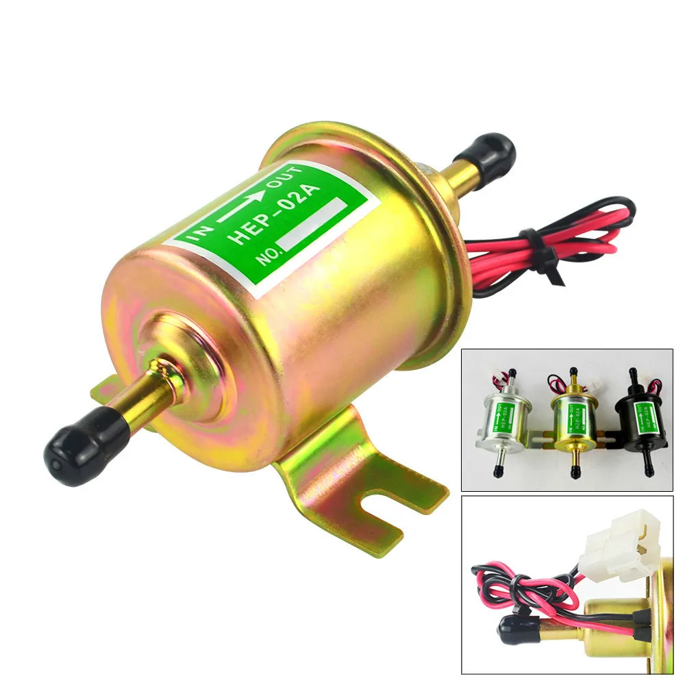 

High Quality Low Pressure Universal Diesel Petrol Gasoline Electric Fuel Pump HEP-02A 12V 24V For Car Motorcycle