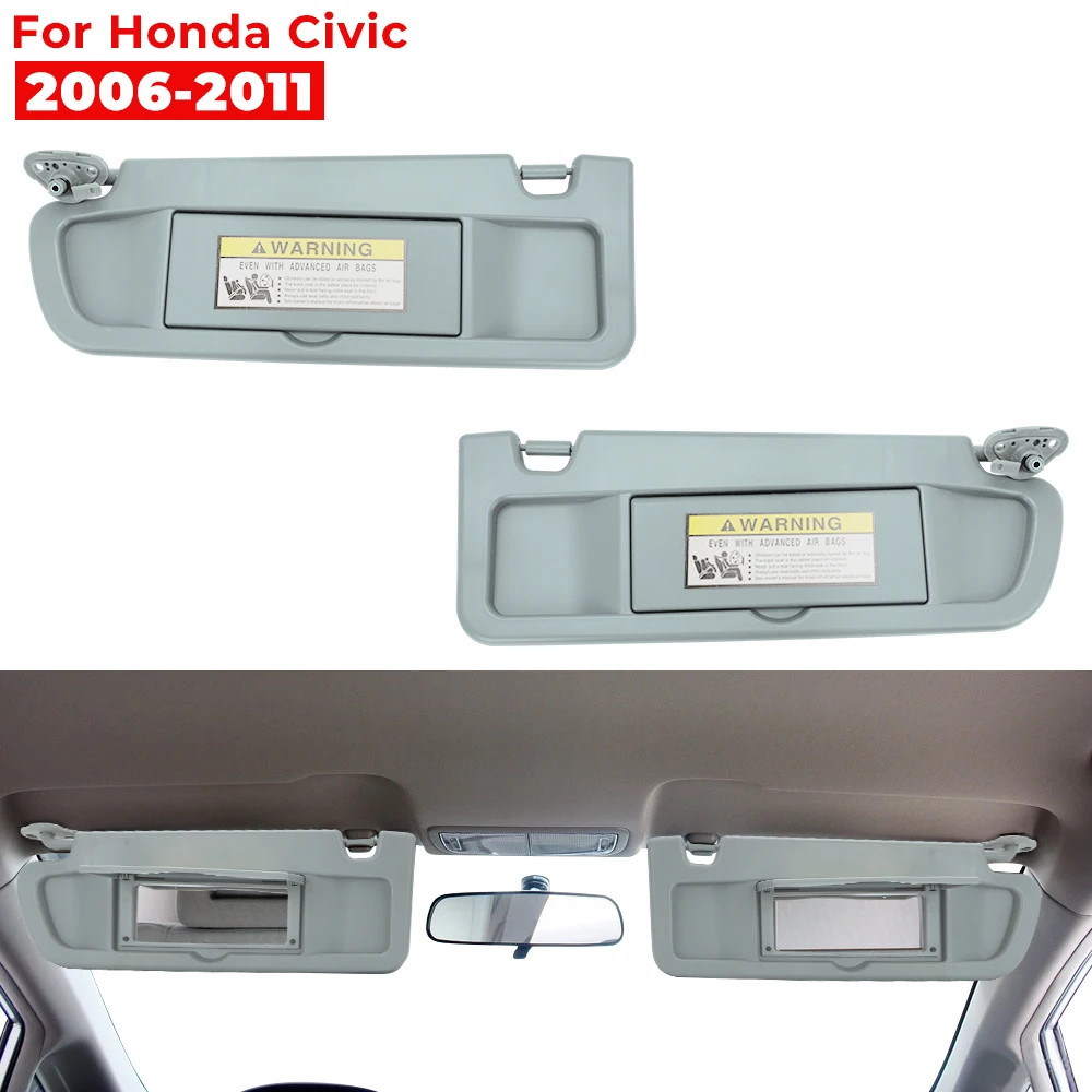 Left Driver Right Passenger Side Sun Visor Shade For Honda Civic 2006 2007 2008 2009 2010 2011 83230-SNA-A01ZB Sunvisor Sunshade