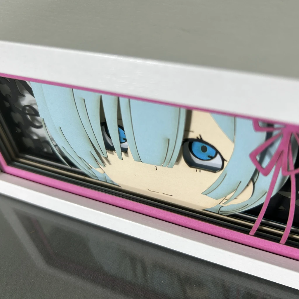 Paper Cut Lightbox Rem Re Zero Anime Led Night Light for Bedroom Decoration Desk Light Box Birthday Gift Manga Table Lamps 4