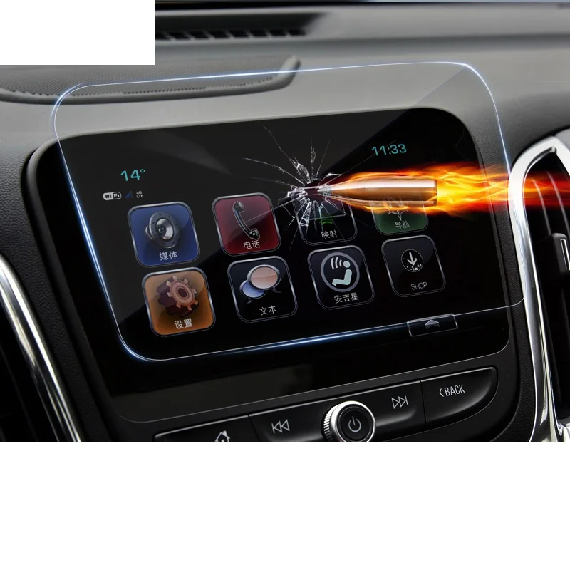 

car GPS navigation screen anti-scratch protective toughened film for chevrolet Equinox 2018 2019 2017 2020 2021 2022 sticker