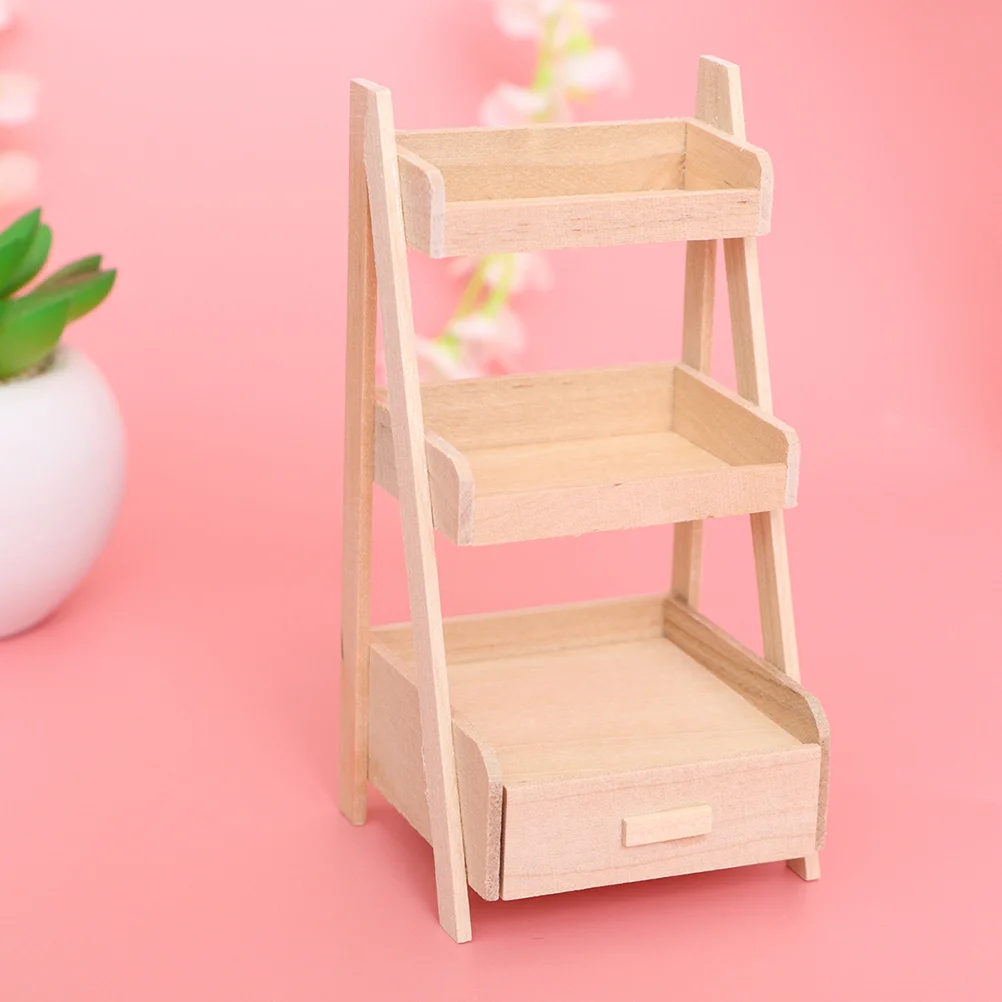 

2 PCS Mini Child Flower Shelves Bamboo Dollhouse Sculpture Furniture Miniature Pergola