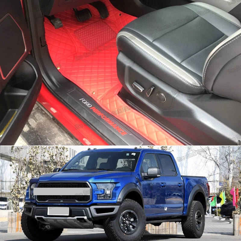 leather car floor mats for ford F series F150 F 150 2015 2016 2017 2018