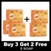 AILKE Skin Whitening Handmade Soap -Organic Papaya Soap For Black Spots, Clean Stains, Improves Dull Skin, Face & Body & Hands 1