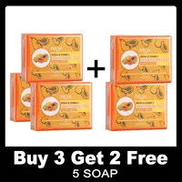 AILKE Skin Whitening Handmade Soap -Organic Papaya Soap For Black Spots, Clean Stains, Improves Dull Skin, Face & Body & Hands 1