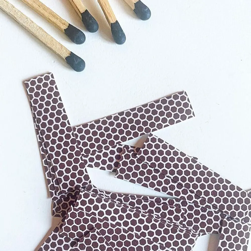 

Matchstick Stickers Adhesive Rectangle Matches Skin Flame Paper Phosphorus Sheet DIY Aromatherapy Candle Accessories Home Decor