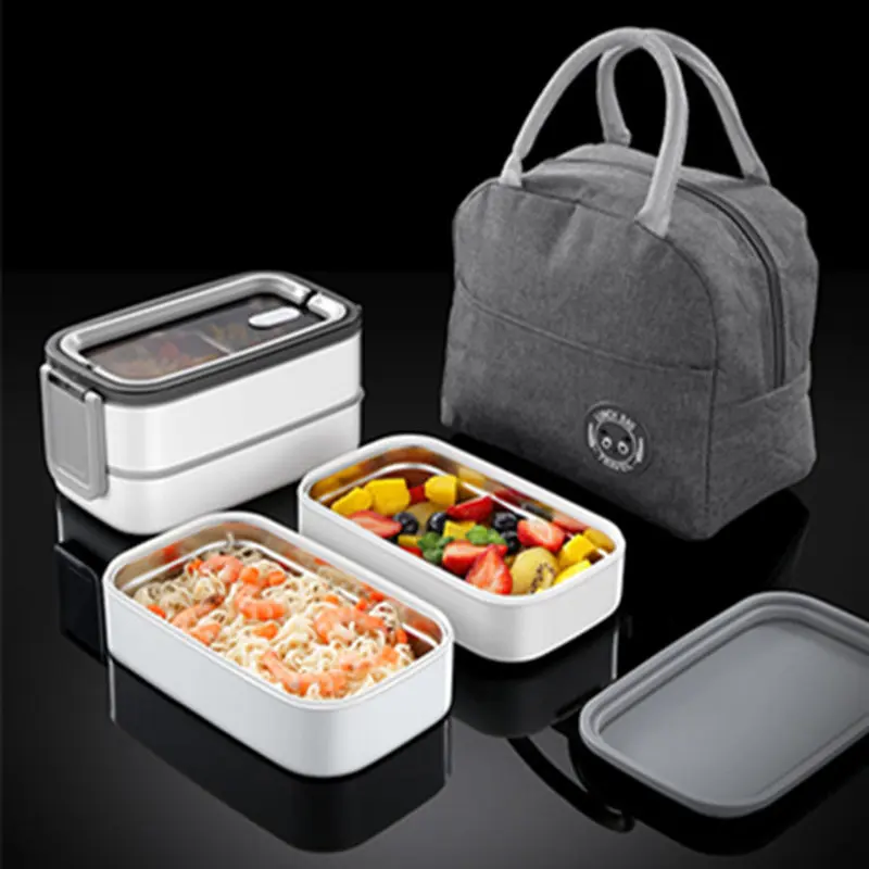 304 Stainless Steel Insulated Lunch Box Leak-proof Food Storage Container, Adult  Bento Box, Men, Wom