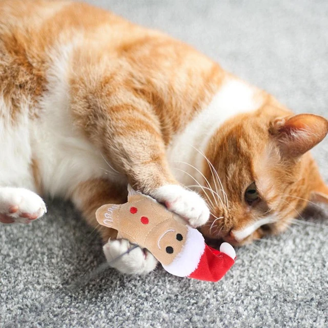 Pet Dog Plush Chewing Toy Stuffed Gingerbread Man Cat Dog