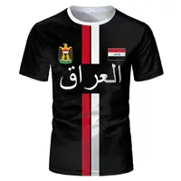 Maillots imprimés style Irak pour hommes et femmes – T-shirts de sport d'été à manches courtes, respirants et à séchage rapide pour le football 4