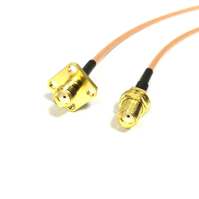 

New Modem Coaxial Cable SMA Female To SMA Jack 4-hole Panel Connector RG316 Pigtail 15CM/30CM/50CM Adapter for WIFI Antenna