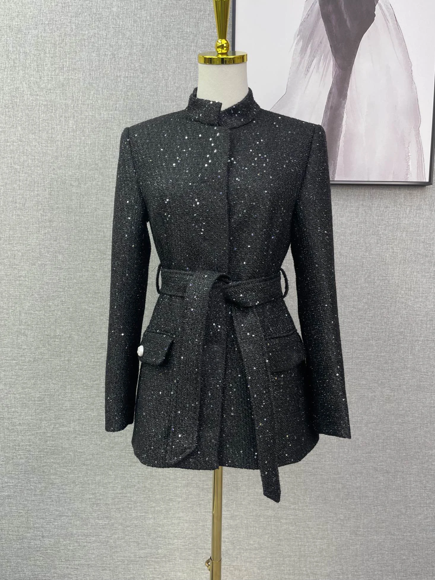 

202323 New pre-fall sequined tweed waistcoat8.1