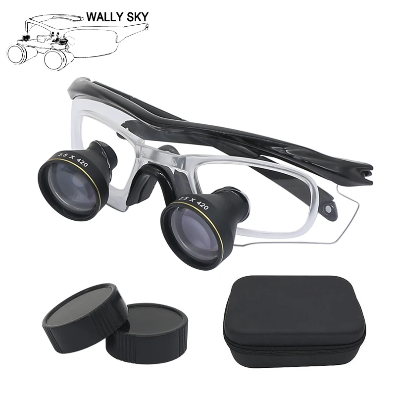 2.5X TTL Dental Loupes Medical Surgical Glasses Binocular Magnifier