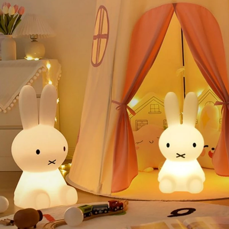 Cute Lighting Rabbit Mood Light LED Desk Lamp Children's Gift Bedroom Bedside Light Living Room Floor led desk lamp