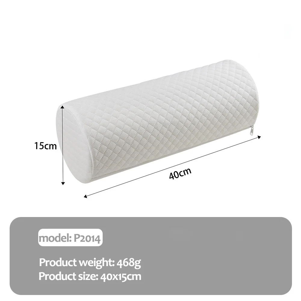 Memory Foam Neck Roll and Cervical Bolster Round Pillow With Removable Washable Soft Cover Cylinder Round Pillow Neck, Back 6