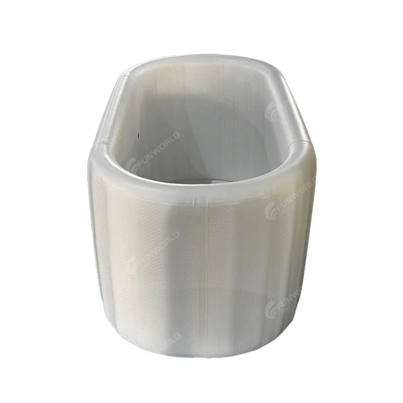 

inflatable ice bath tub connecting with cooling system chiller machine
