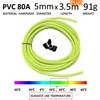 3.5 meters PVC 5mm jump skip rope spare parts backup accessories with clamps or stopper DIY replacement repair cord 4