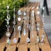 Crystal Wind Chime Moon Sun Catcher Diamond Prisms Pendant Dream Catcher Rainbow Chaser Hanging Drop Home Garden Decor Windchime 3