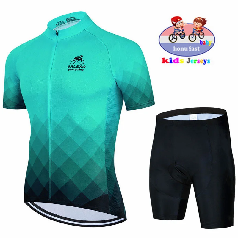 Cycling Jersey Set New Baby Kids Short Sleeve Breathable Children Bike Clothing Boys Quick Dry Summer Uniform