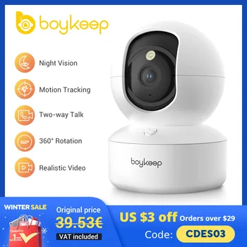 BoyKeep 3MP 5G/2.4GHz WiFi Indoor Home Security IP Smart Baby Monitor Camera Automatic Tracking 24/7 Video Surveillance Camera 1