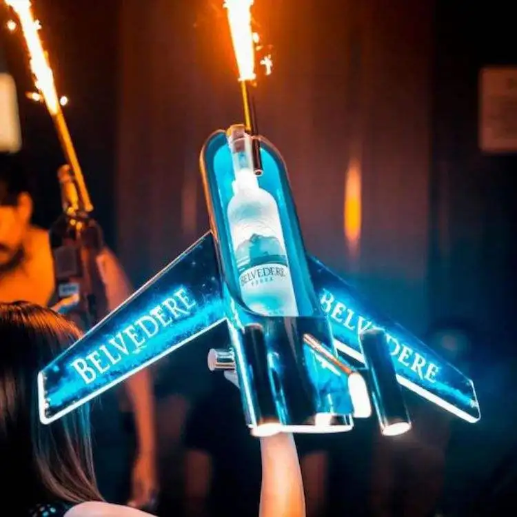 LED Belvedere Vodka Whiskey Tequila Wine Plane Aircraft Champagne