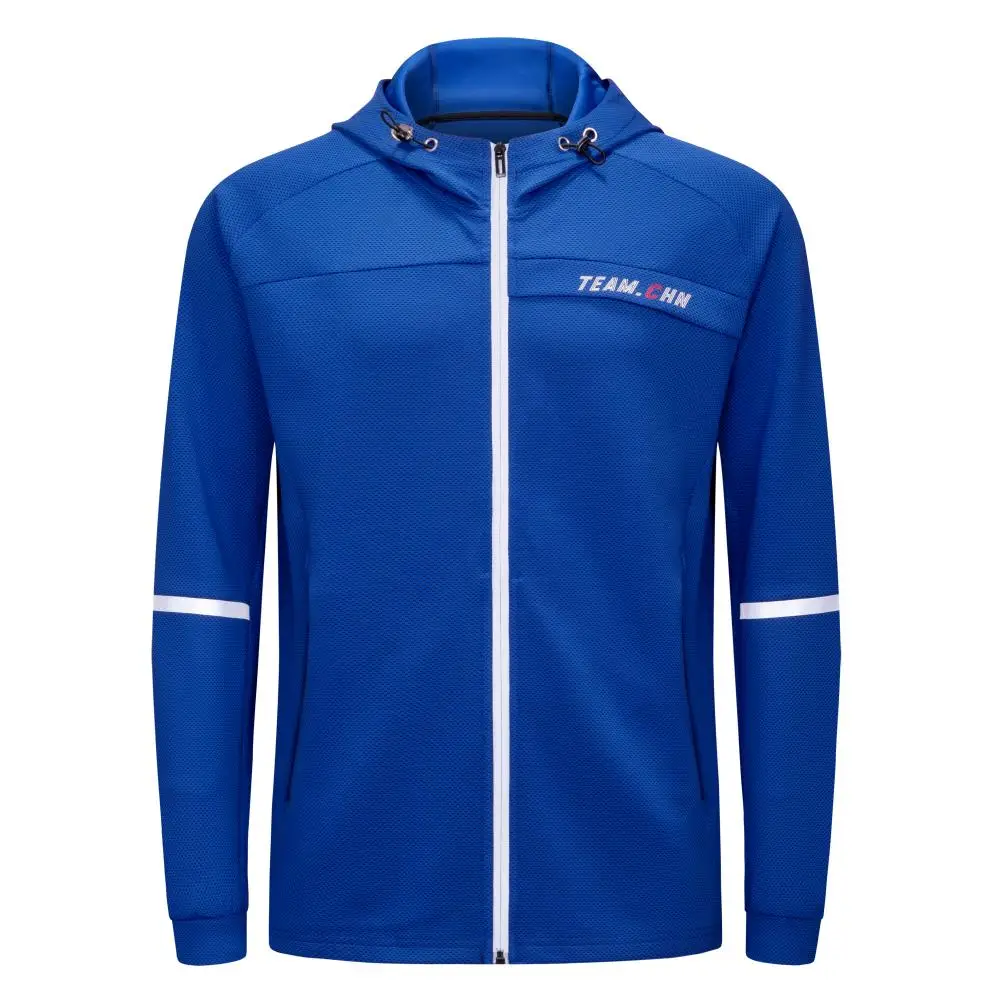 

New men's WD968 burst the same style hooded pocket zipper sports training fitness running clothes windproof warm outdoor leisure