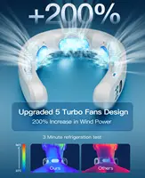 2025 New Wearable Air Conditioner USB Rechargeable Portable 3 Refrigeration Hanging Neck Fan Mute 6000mAh Outdoor Summer Cooler 2