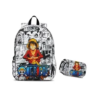 One Piece Luffy Schoolbag Recharged Backpack Student Backpack Boys Girls Anime Cartoon School Bag Mochila 1