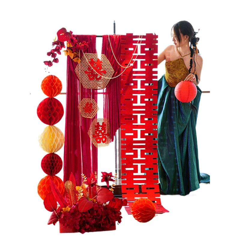 ZOCO Wedding Decoration Wedding Room Decoration Set New House Happy People Chinese Engagement Banquet