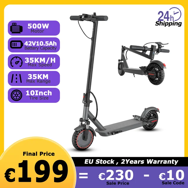 Nouvelle trottinette électrique AOVOPRO 500W 2026 TX01 / VP10 8,5/10 pouces, batterie haute capacité 42V10,5Ah, vitesse 35 km/h, autonomie 35 km, trottinette électrique intelligente avec absorption des chocs 1