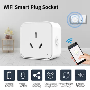 TUYA Australian and New Zealand standard smart socket voice control, wifi, mobile phone remote timing control 1