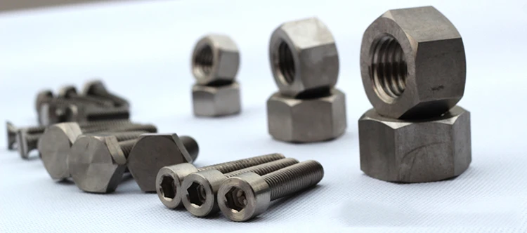Ti pura, soquete hexagonal, parafuso de parafuso,