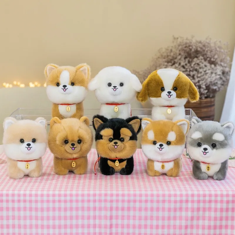 Birthday Gift Cute Puppy Doll Plush Toy Husky Doll Corgi Simulation Animal Plush Children Toy Gift