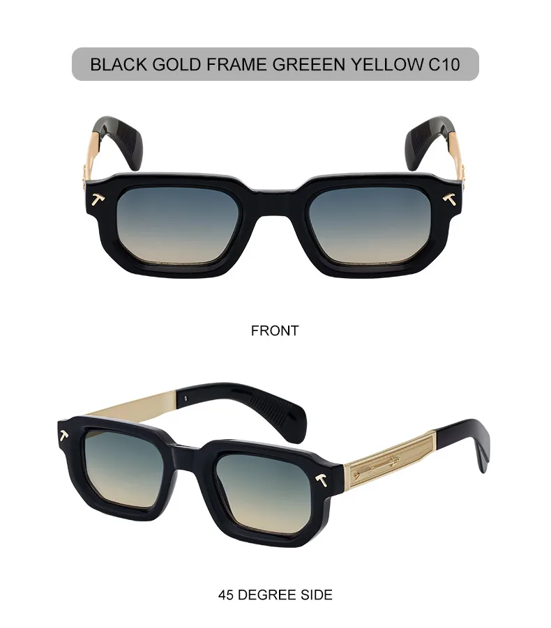Polarized Square Punk Sunglasses Men 2025 Luxury Brand Classic Rectangle Sunglass UV400 Driving Eyewear Fashion Outdoor Shades 