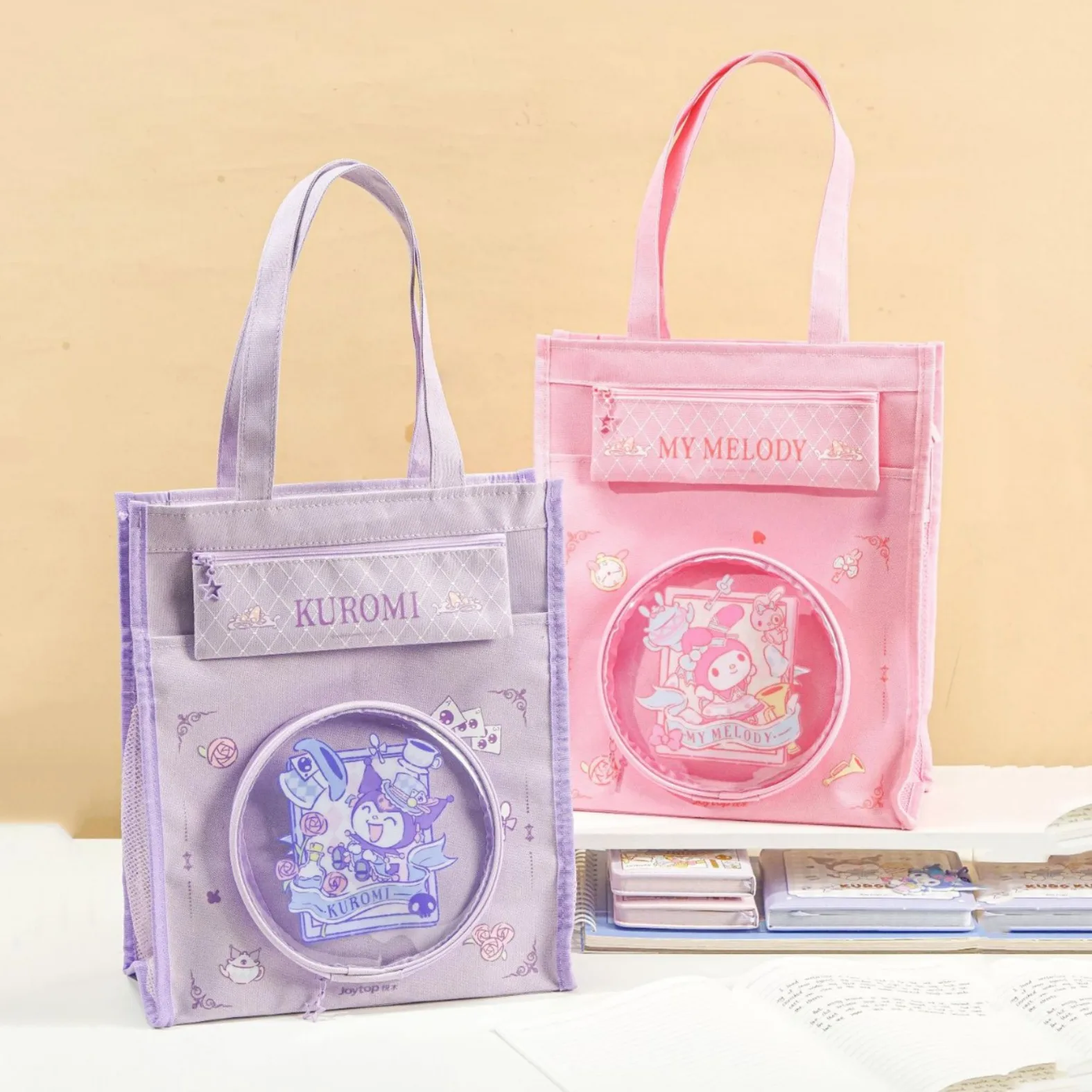 

Сумка Kawaii Sanrio Melody анимация Kuromi симпатичная оксфордская сумка для хранения большой емкости сумка для макияжа урок для студенток