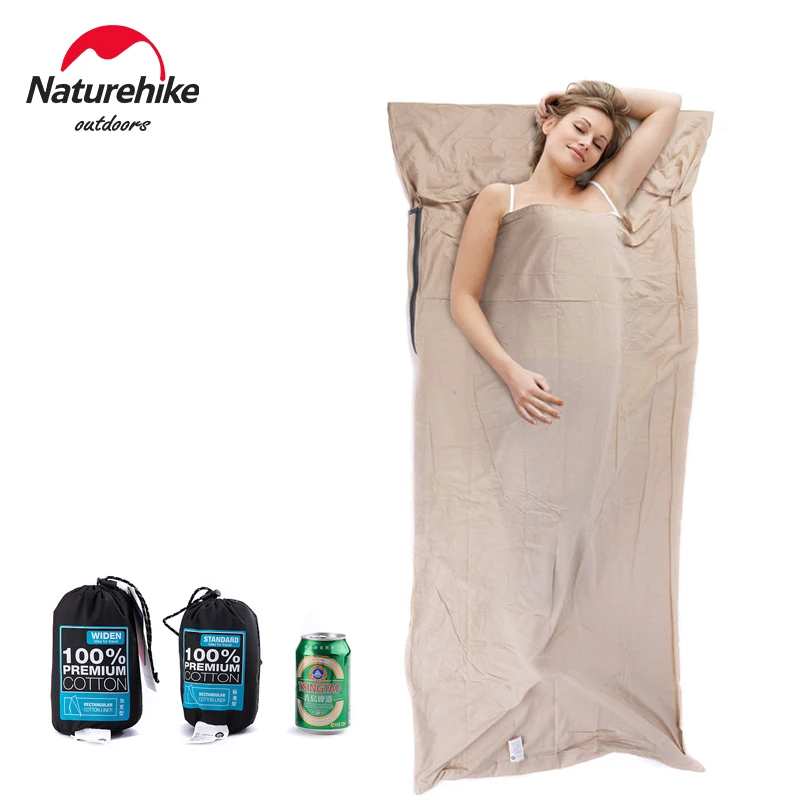 Naturehike Sleeping Bag Liner All Cotton Splicable Ultralight Outdoor Camping Travel Spliced Portable Cotton Sleeping Bag Liner