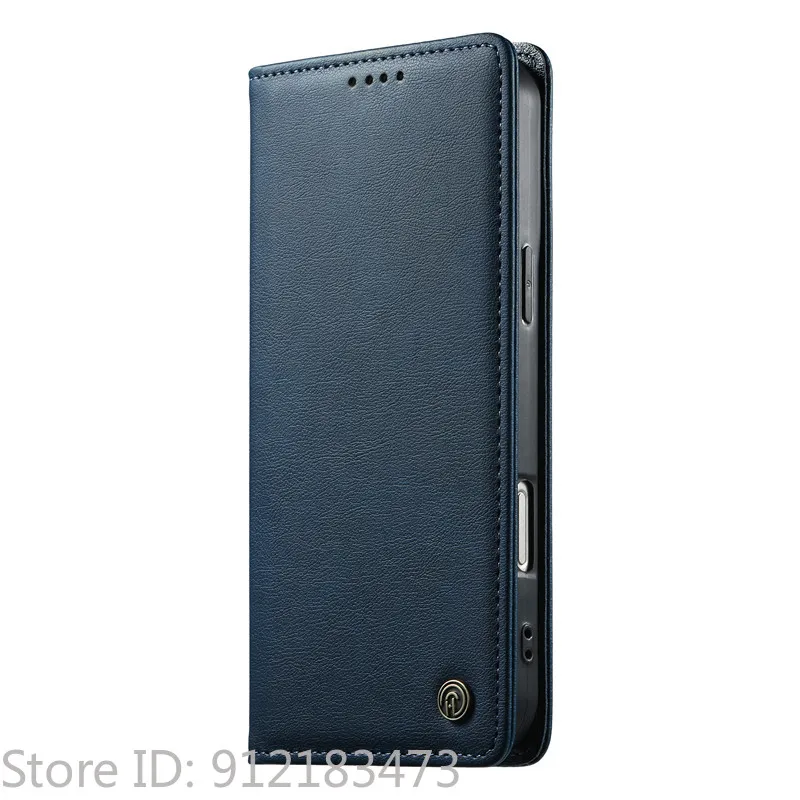 Premium Anti-Theft Leather Flip Phone Case - Business Wallet Design with Matte Book Cover Finish