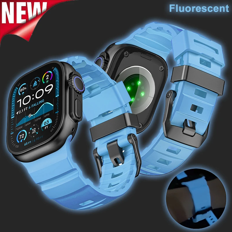 Fluorescent Silicone Sport Band Bracelet