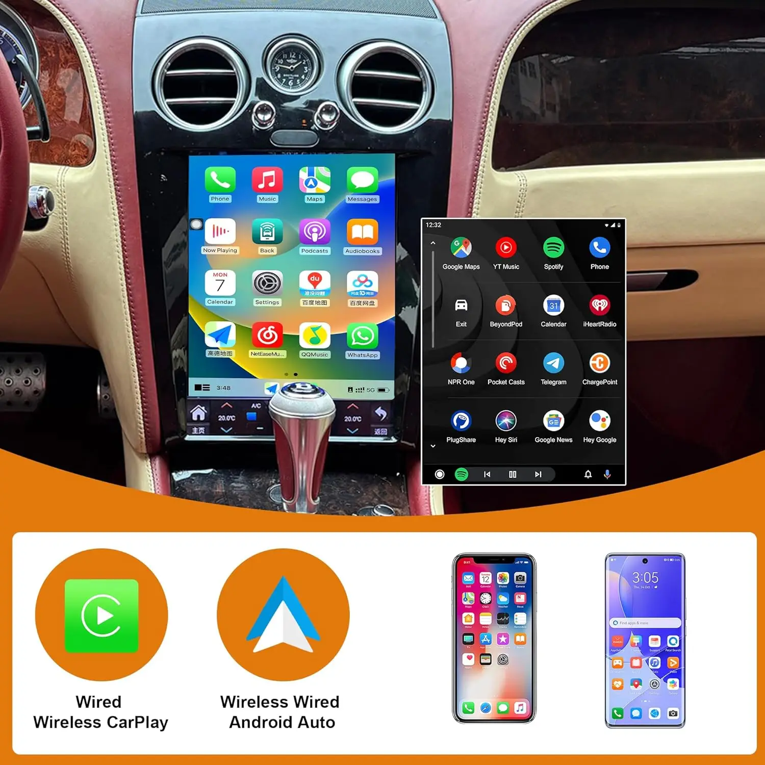 12.1"Android Car Radio For Bentley Flying Spur/Continental 2005-2019 Multimedia