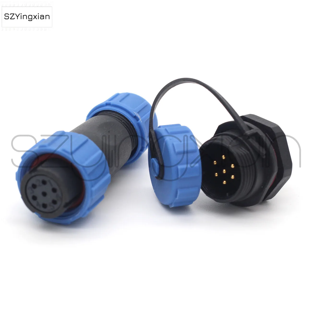

SP13 Nut Panel Mount Plastic Connector 2/3/4/5/6/7/9 Pin Outdoor Industrial Power Waterproof IP68 Female Plug Male Socket