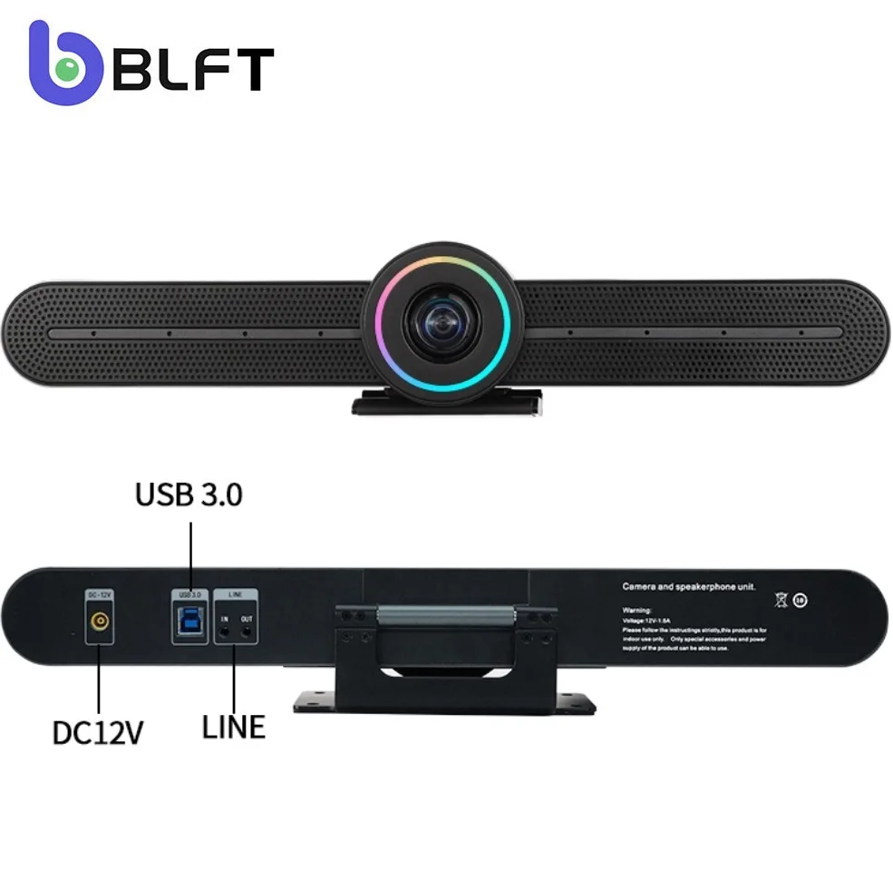 

All in one Video Conference Camera Built in 4 Mics 4K Camera with USB3.0 Output Auto Framing Function Webcam for Meeting Room