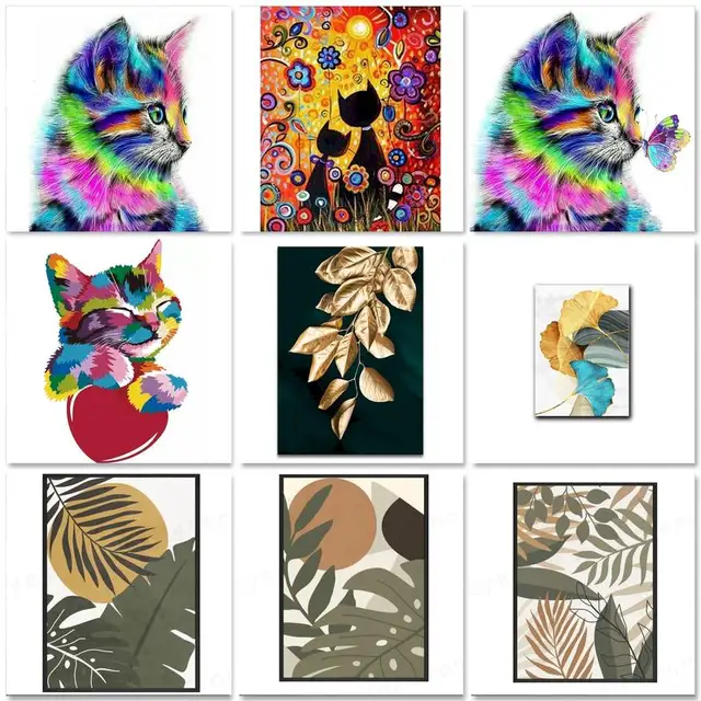 GATYZTORY Paint By Numbers for Adults Landscape HandPainted Oil Painting Tree Canvas Colouring Home Decor 1