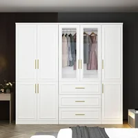 Armoire Wardrobe Closet Collection with Drawers & Hanging Rods, Closet Organizer, Armoire Wardrobes,Bedroom Funiture 2