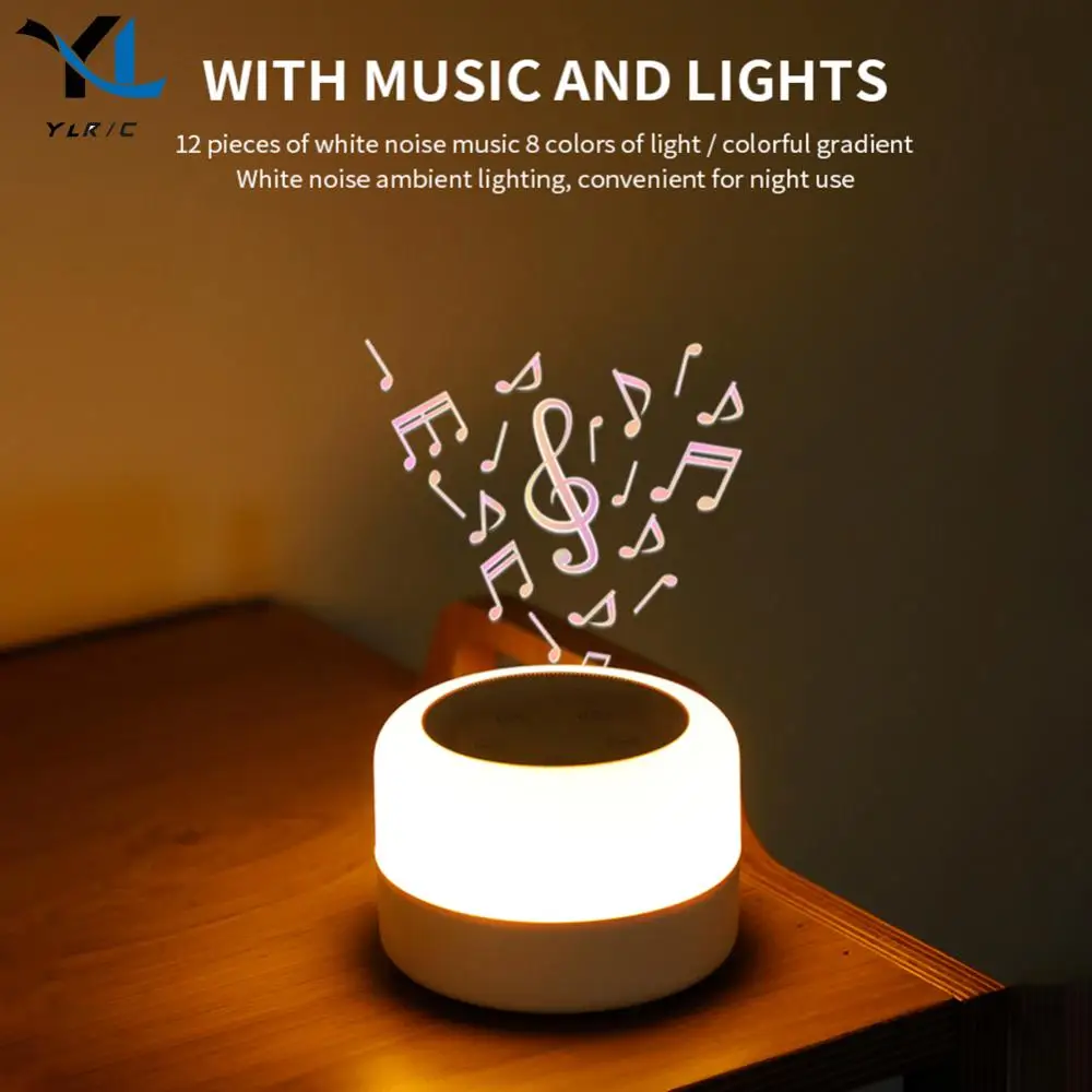 Soothing Sounds Sleep Machine with Night Light Baby Adult Sleep Soother Portable Adjustable USB Rechargeable for Home Travel