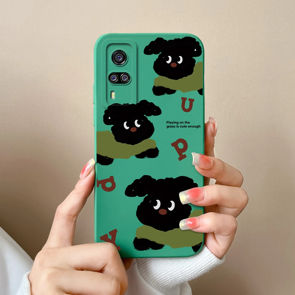 Cute Panda Dog & Floral Liquid Shell Soft Protective Luxury Case - Vibrant Design Cover