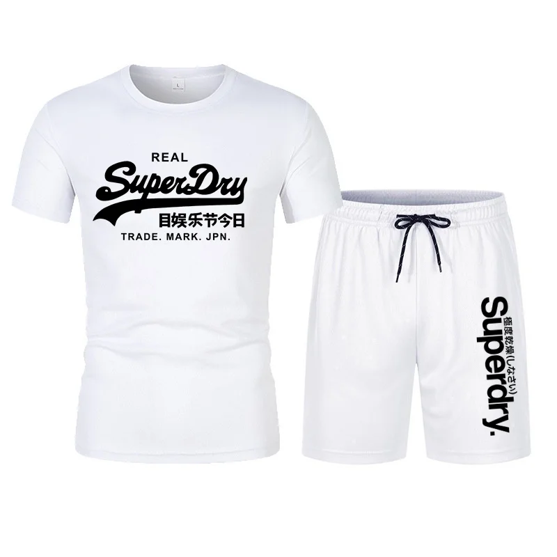 Summer Fashion Printed Men's Shorts Set, Men's Quick Drying And Breathable Outdoor Fitness And Sports Set, Short Sleeved T-Shirt 5