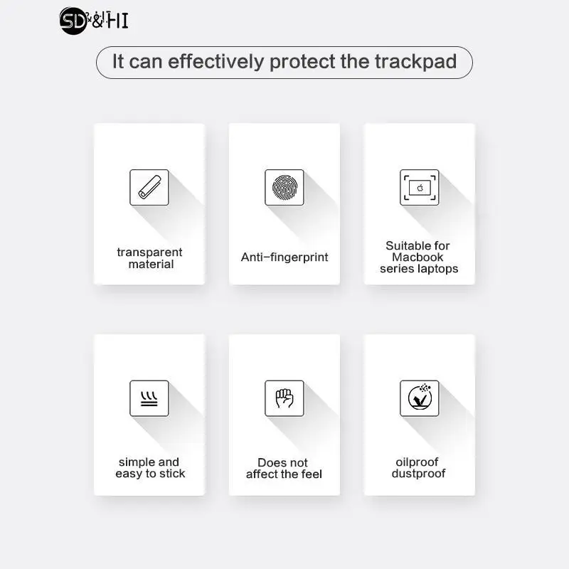Touchpad Protective Film Sticker For Macbook Air13 Pro16 13.6 Air M2 Protector Film Clear Anti-Scratch Trackpad Skin