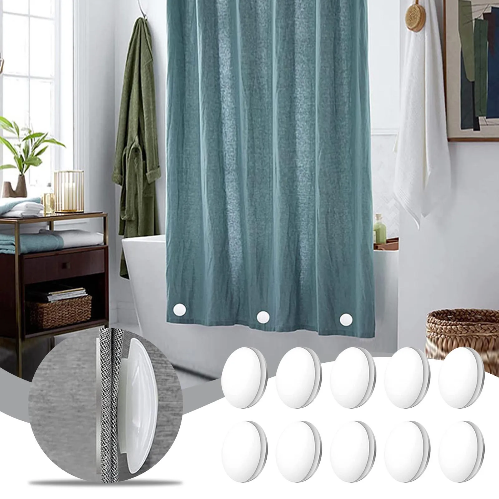 Store Home Products Feedback 100-vinyl-magnetic-shower-curtain-liner-with-grommets-standard-size