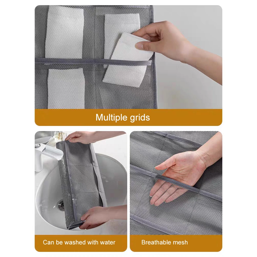 Double Sides Underwear Storage Hanging Bag Dormitory Home Wardrobe Hanging Wall Foldable Bag Underpants Socks Organizer 5