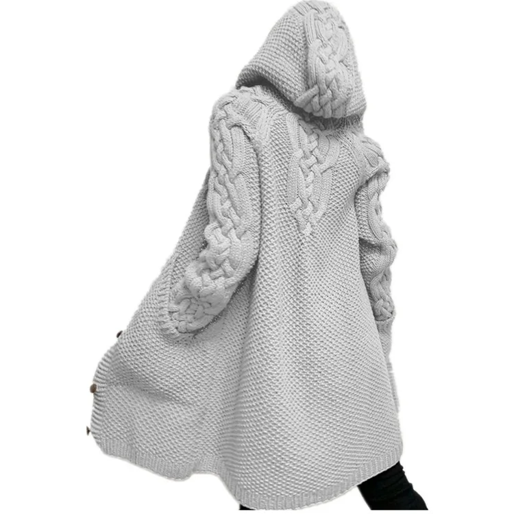 Women Autumn Winter Hooded Sweater Thick Long Sleeve