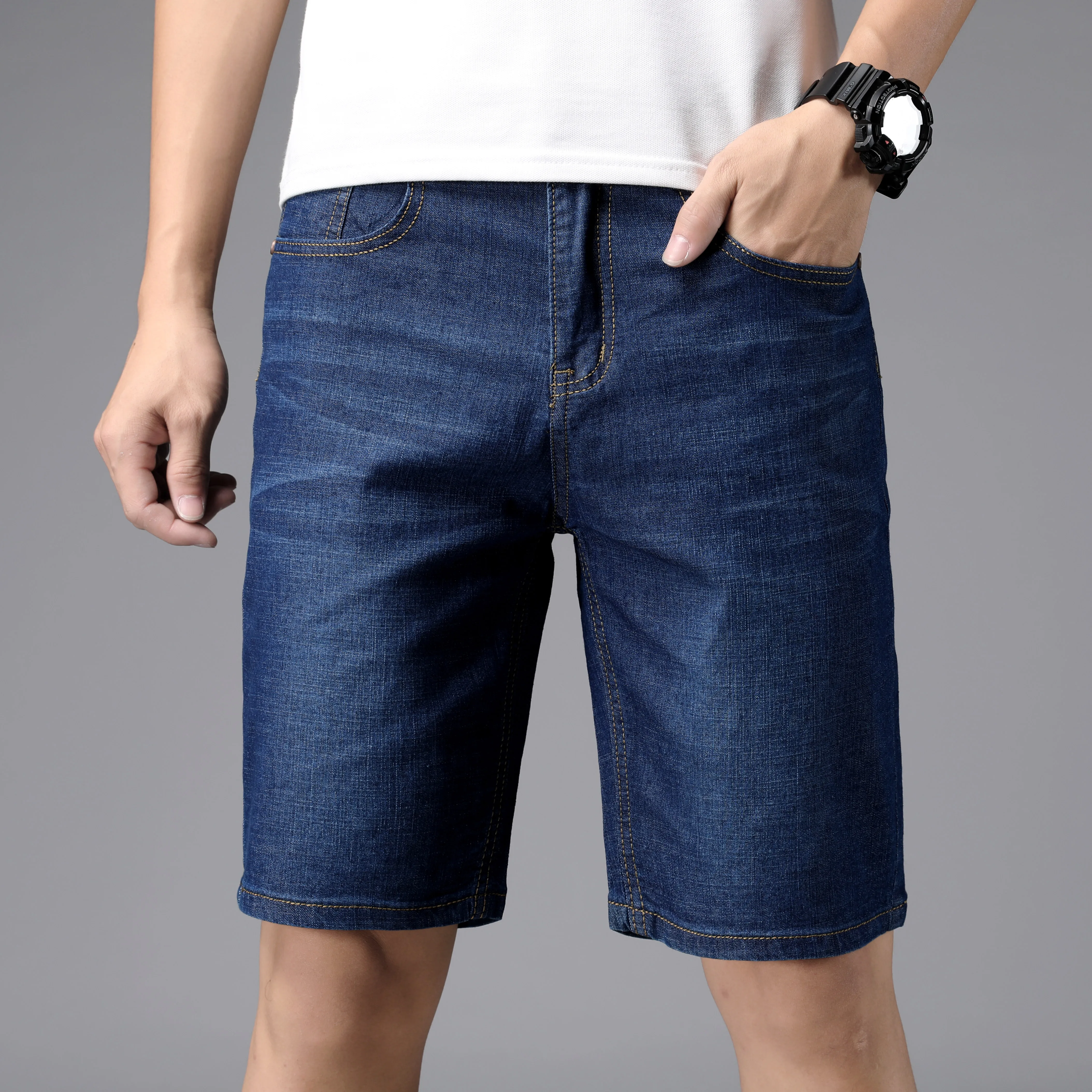 

COODRONY Denim Shorts Summer Thin Section Men's Trend New Casual Slim Five Points Trousers Trendy Brand Bouncy Loose Cool Z9001